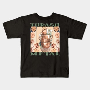 Thrash Metal Coffee and Cake Kids T-Shirt